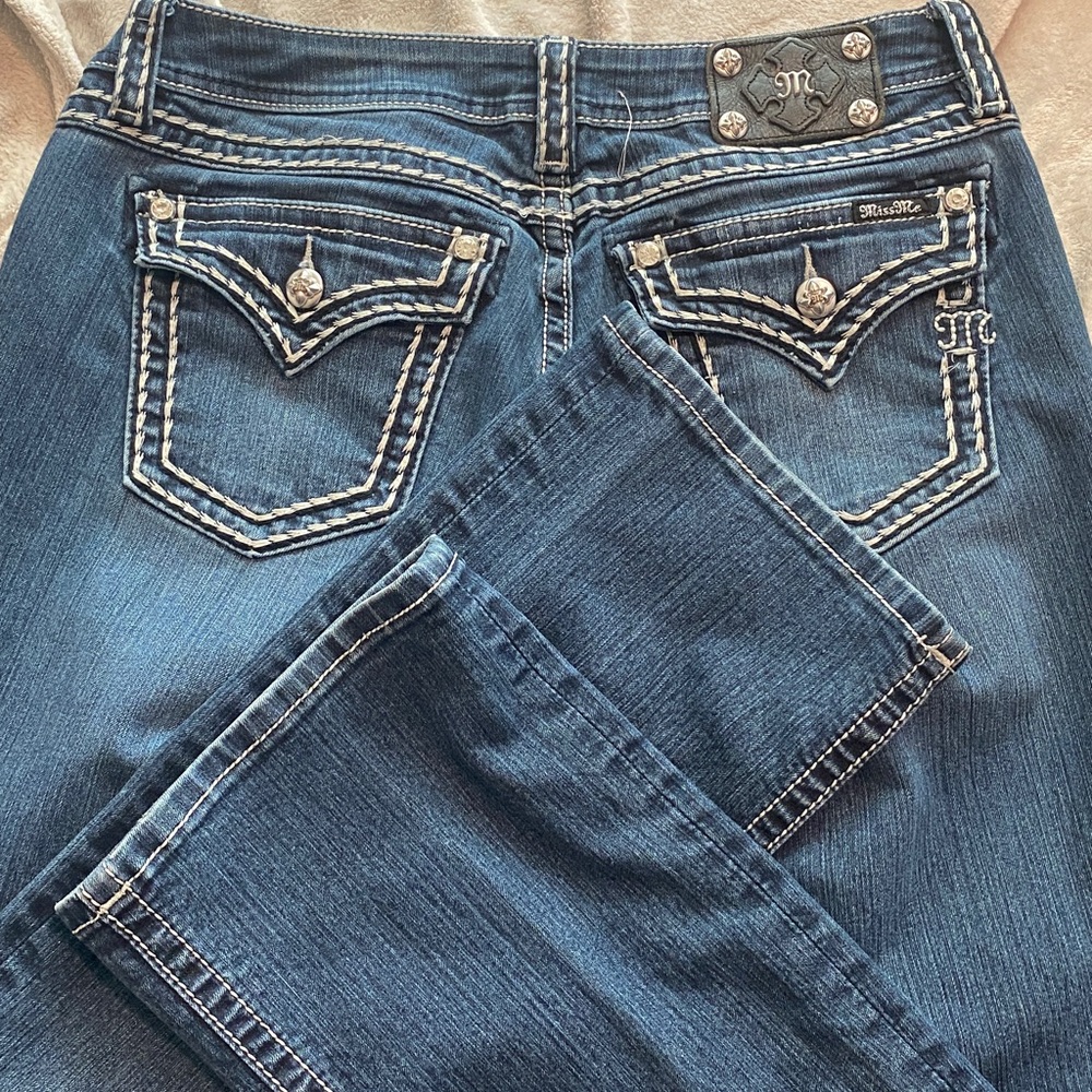 Miss Me Denim Jeans with Contrast Stitching